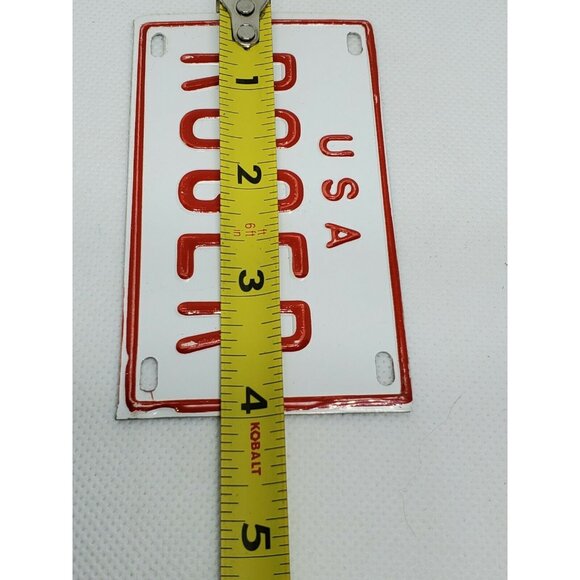 U.S.A Roger Personalized White and Red Mini License Plate – Collectible Bike Tag - Picture 11 of 11